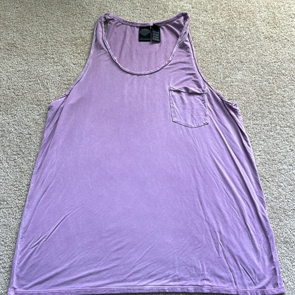 Harley Davidson Women’s Frayed Edge Flowy Purple Tank Top 2XL - Picture 1 of 6